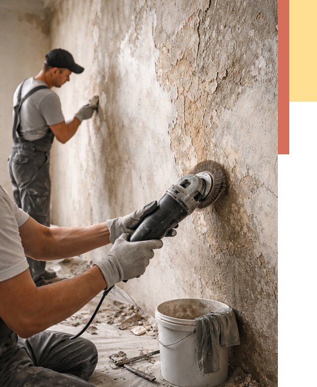 Снятие и удаление краски со стен в Тайшете от 2181 руб. — ОТДЕЛОЧНИК-Тшт