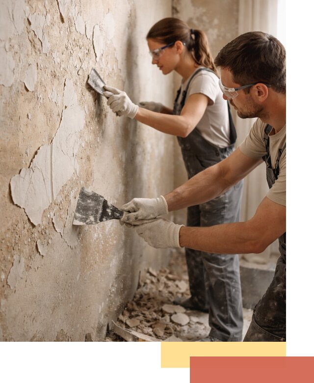 Снятие старой шпаклевки и подготовка поверхностей в Тайшете