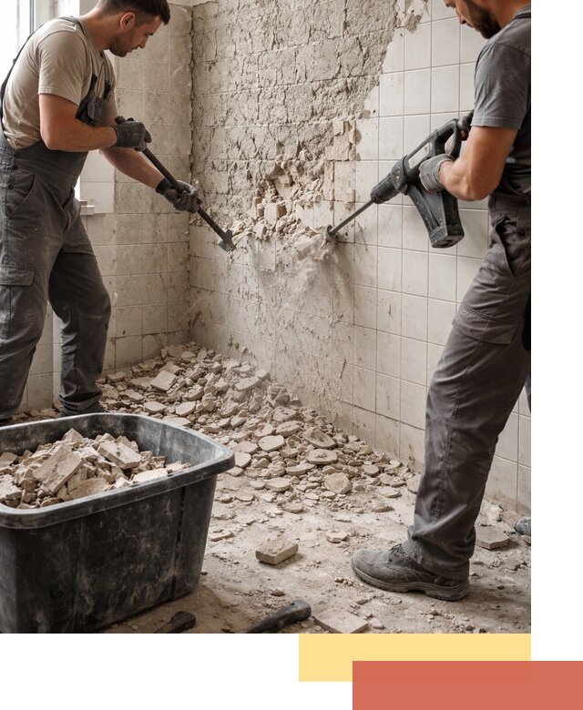 Демонтаж плитки со стен в Тайшете быстро и аккуратно