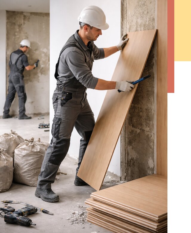 Демонтаж стеновых панелей в Тайшете от 3635 руб. за м² быстро и недорого | ОТДЕЛОЧНИК-Тшт