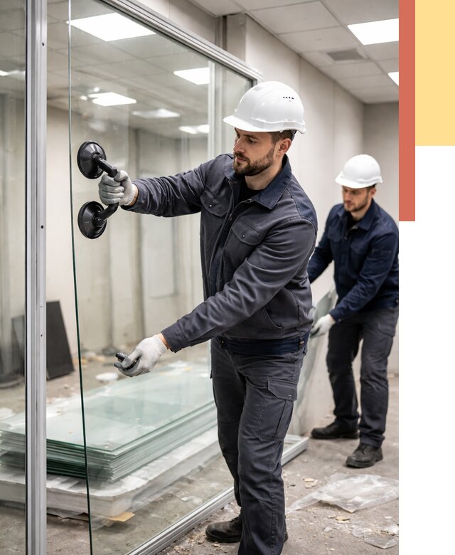 Демонтаж стеклянных перегородок в Тайшете от 3323 руб. — быстро и недорого | ОТДЕЛОЧНИК-Тшт