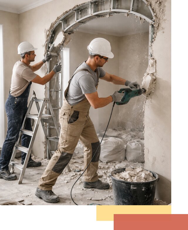 Демонтаж гипсокартонной арки в Тайшете быстро и аккуратно