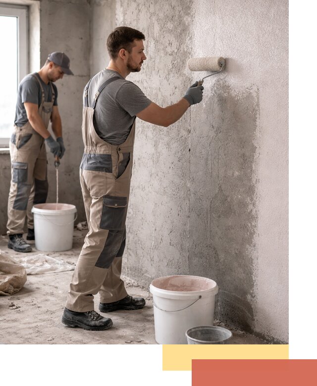 Нанесение бетоноконтакта на стены в Тайшете для последующей отделки