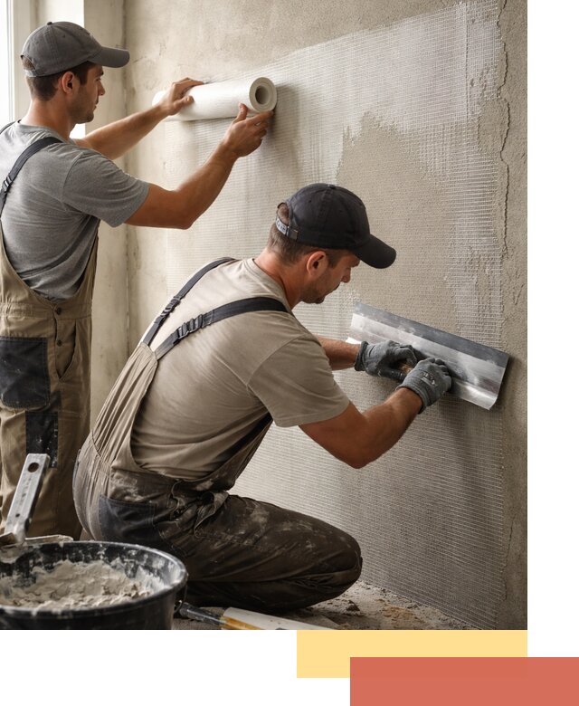 Армирование стен стеклосеткой в Тайшете для прочной отделки