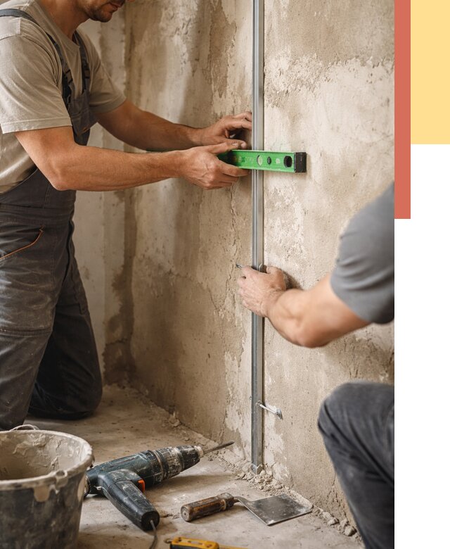 Установка штукатурных маяков в Тайшете от 7270 руб. — быстро и недорого | ОТДЕЛОЧНИК-Тшт