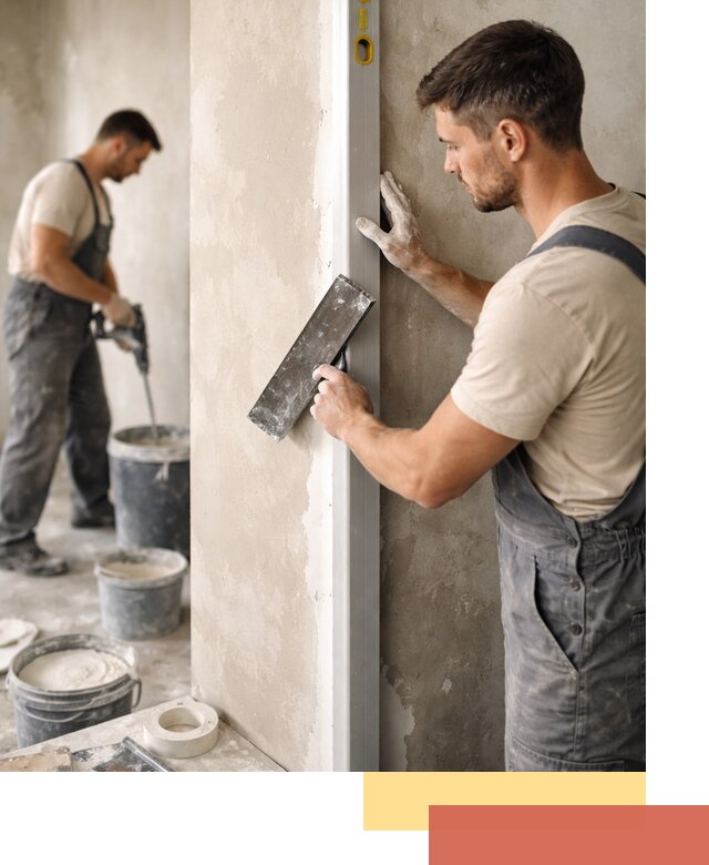 Выведение углов стен в Тайшете: монтаж и оштукатуривание