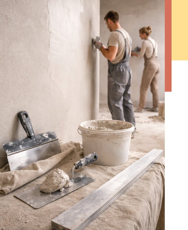 Штукатурка стен гипсовая в Тайшете от 4673 руб/м2 — быстро и недорого | ОТДЕЛОЧНИК-Тшт