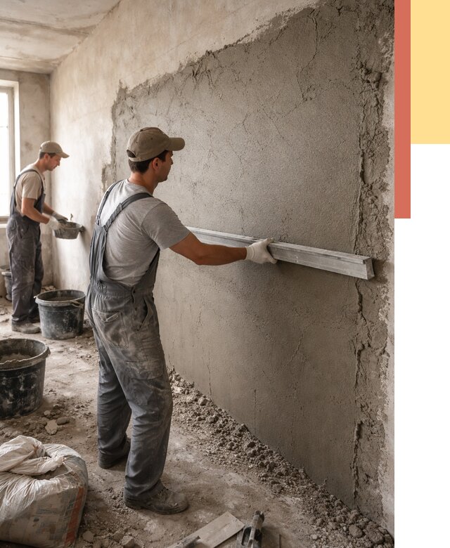 Цементная штукатурка стен в Тайшете от 4673 руб/м2 — быстро и недорого | ОТДЕЛОЧНИК-Тшт