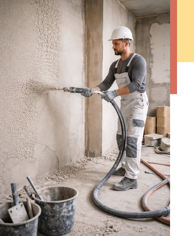 Машинная штукатурка стен в Тайшете под ключ от 6750 руб./м2 | ОТДЕЛОЧНИК-Тшт