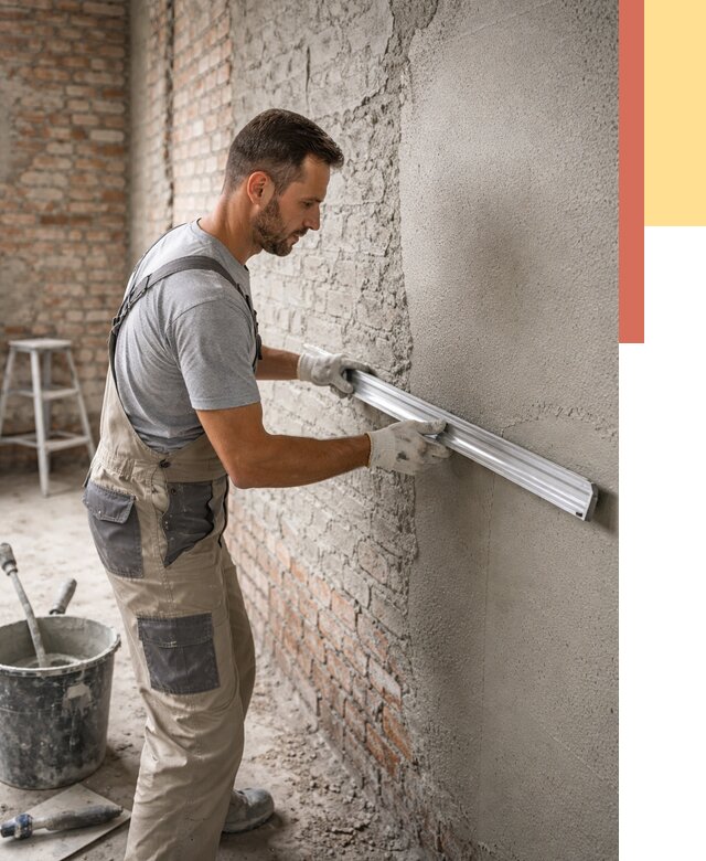 Штукатурка кирпичных стен в Тайшете от 4673 руб/м2 — быстро и недорого | ОТДЕЛОЧНИК-Тшт