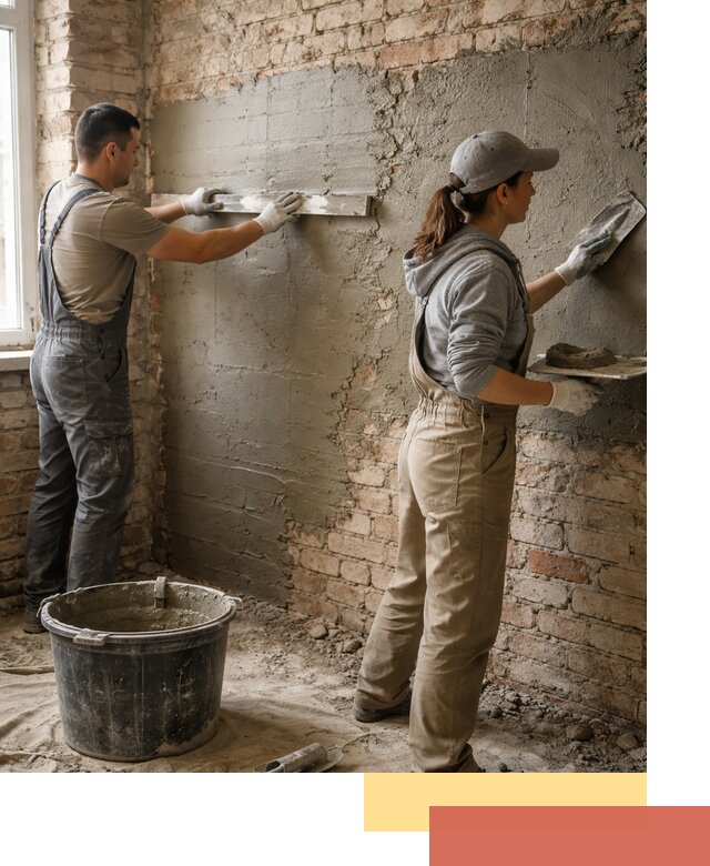 Штукатурка кирпичных стен в Тайшете — качественно и надежно