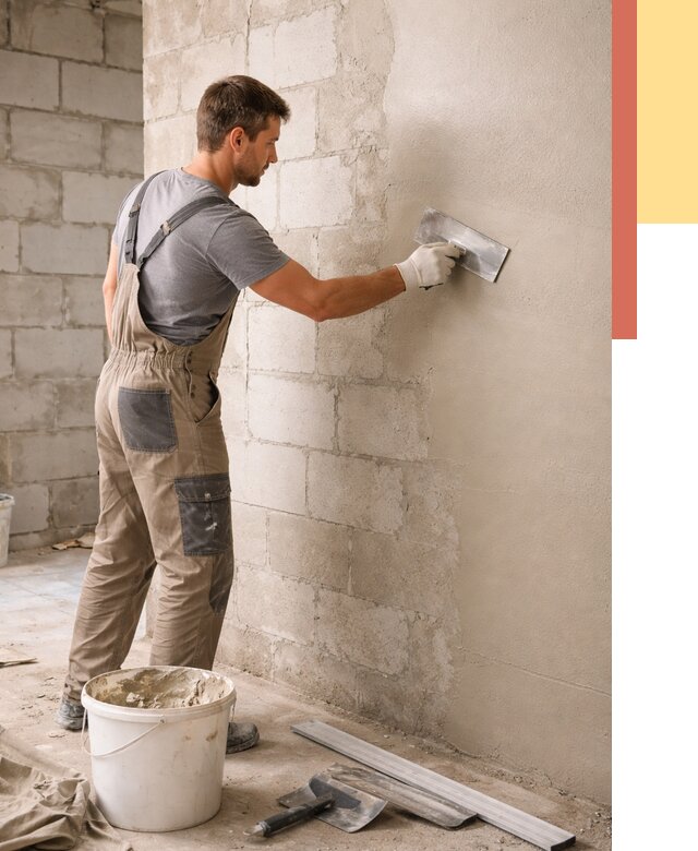 Штукатурка стен из газобетона в Тайшете от 2181 руб./м2 — быстро и недорого | ОТДЕЛОЧНИК-Тшт