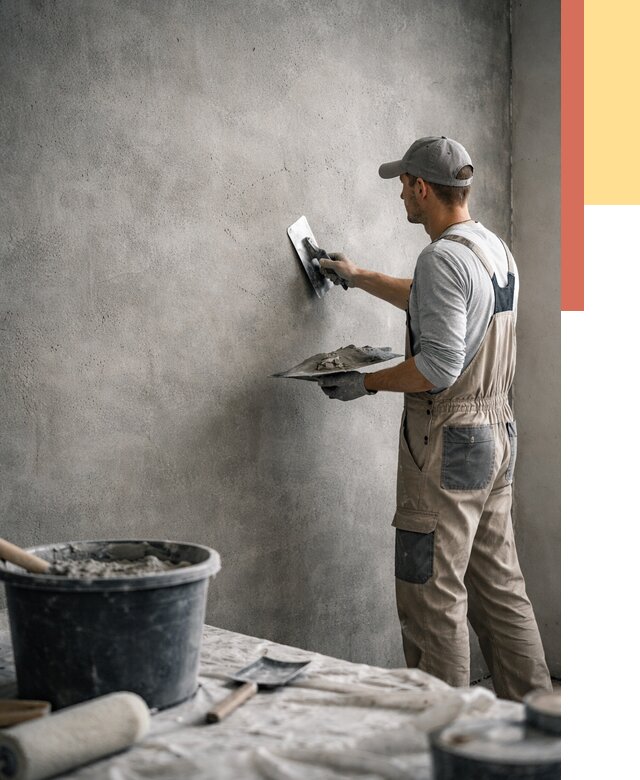 Декоративная штукатурка под бетон в Тайшете от 2596 руб./м² — нанесение под ключ | ОТДЕЛОЧНИК-Тшт