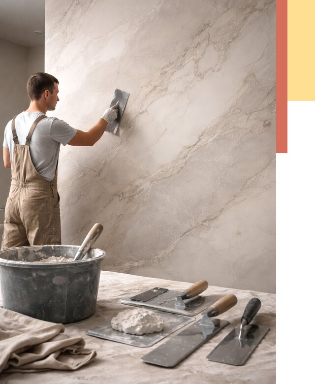 Декоративная штукатурка под мрамор в Тайшете от 2908 руб./м² — быстро и недорого | ОТДЕЛОЧНИК-Тшт