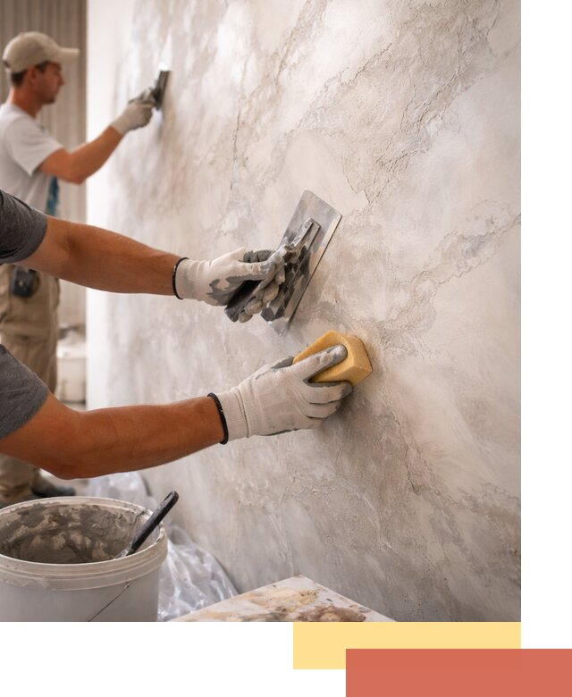 Декоративная штукатурка под мрамор в Тайшете для стен и потолков