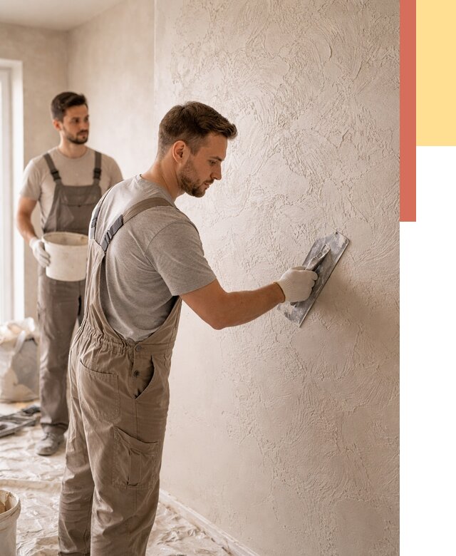 Фактурная штукатурка стен в Тайшете от 4362 руб./м² — заказать под ключ | ОТДЕЛОЧНИК-Тшт