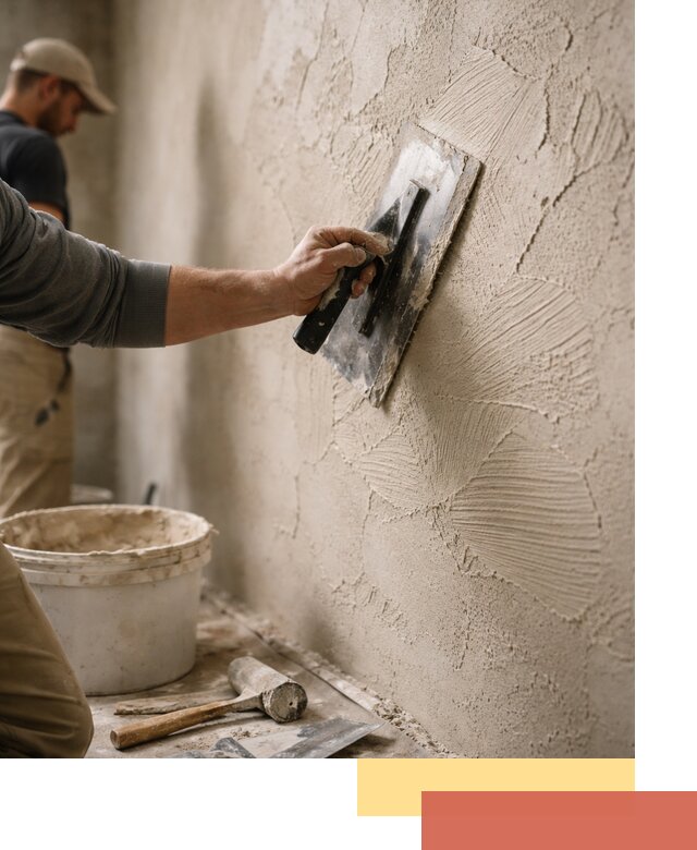 Фактурная штукатурка стен в Тайшете — монтаж, отделка, реставрация