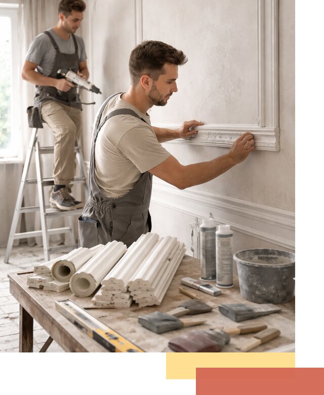 Монтаж лепнины на стены в Тайшете профессионально и качественно