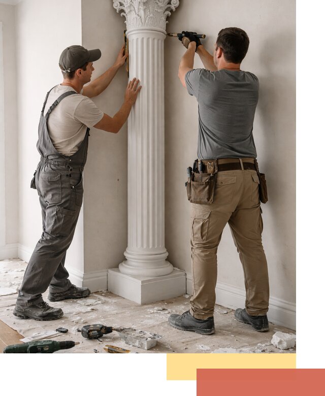 Установка декоративных колонн в Тайшете под ключ