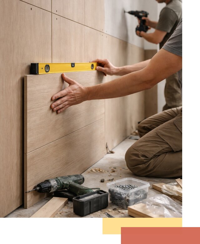 Профессиональный монтаж МДФ панелей на стены в Тайшете