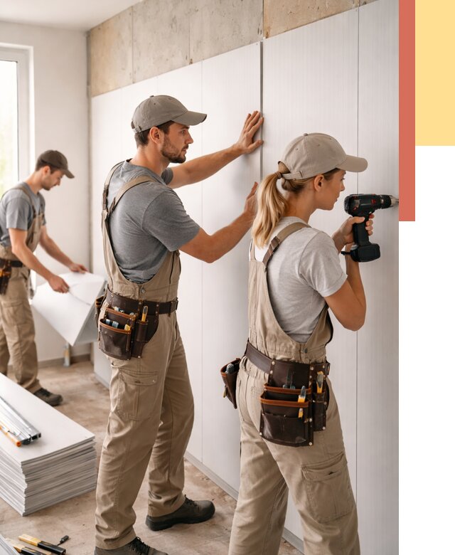 Монтаж ПВХ панелей на стены в Тайшете от 467 руб/м2 — быстро и недорого | ОТДЕЛОЧНИК-Тшт