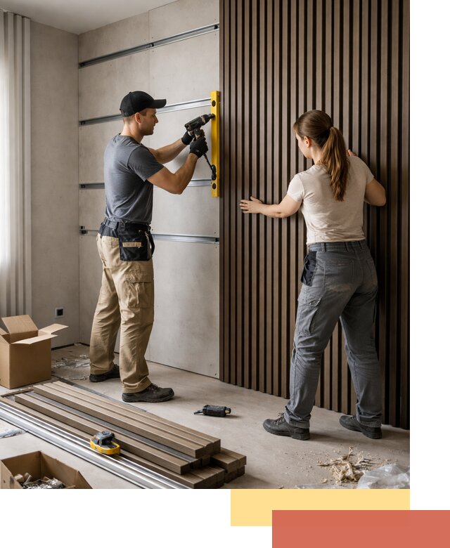 Монтаж реечных панелей на стены в Тайшете