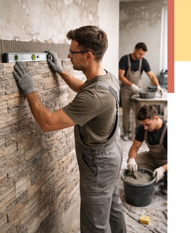 Монтаж искусственного камня в Тайшете от 4673 руб. под ключ | ОТДЕЛОЧНИК-Тшт