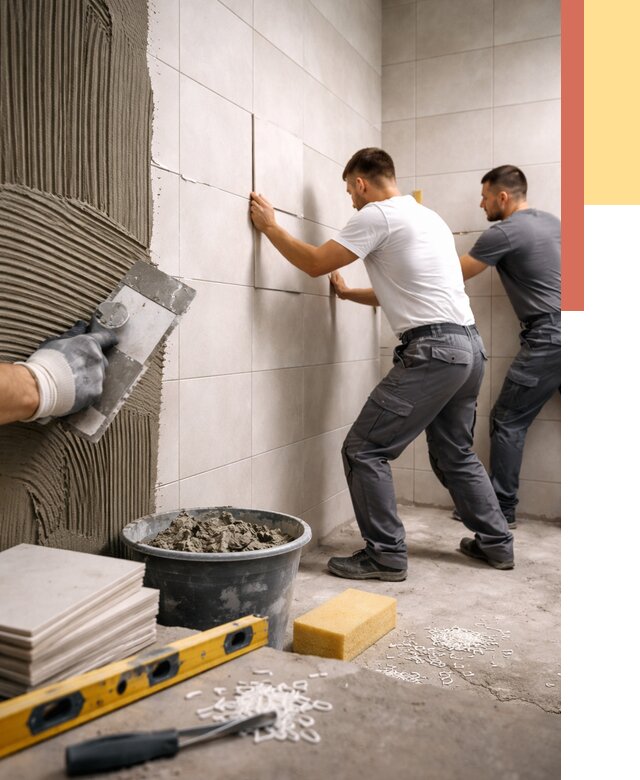 Укладка плитки на стены в Тайшете от 883 руб. — качественно и недорого | ОТДЕЛОЧНИК-Тшт