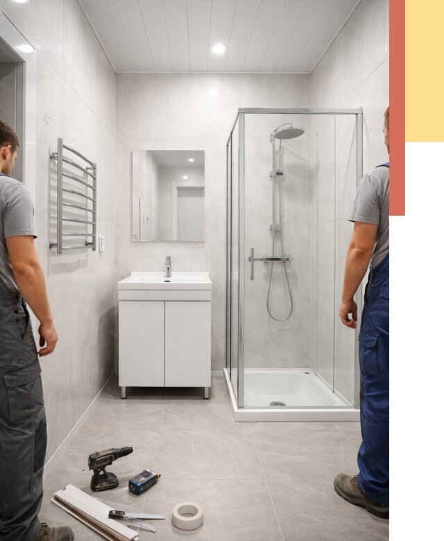 Отделка ванной комнаты панелями ПВХ в Тайшете от 4673 руб. за м2 | ОТДЕЛОЧНИК-Тшт