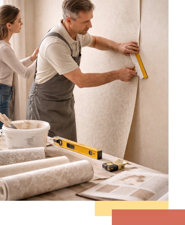 Поклейка обоев с подбором рисунка в Тайшете