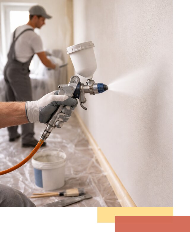 Покраска стен краскопультом в Тайшете быстро и качественно