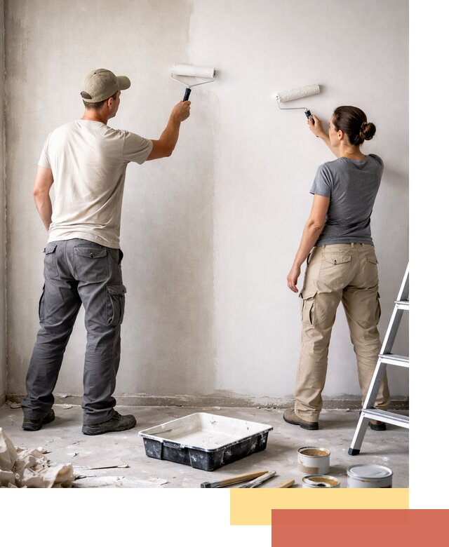 Окраска стен по стеклохолсту в Тайшете качественно и долговечно