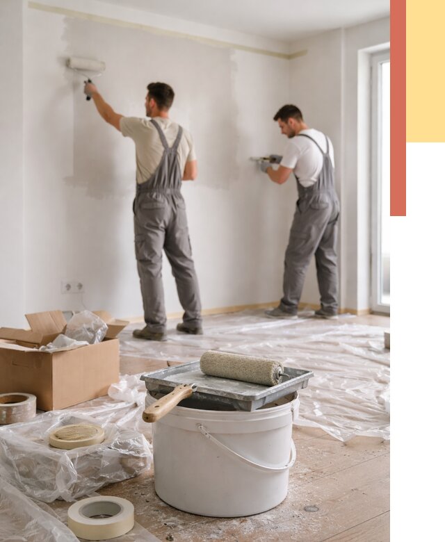 Покраска стен в квартире в Тайшете от 2596 руб/м2 — быстро и недорого | ОТДЕЛОЧНИК-Тшт