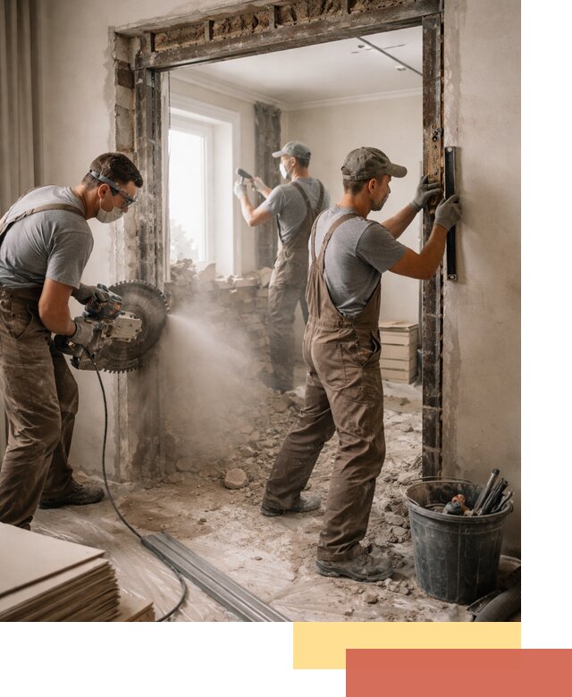 Расширение дверного проема под установку новой двери в Тайшете