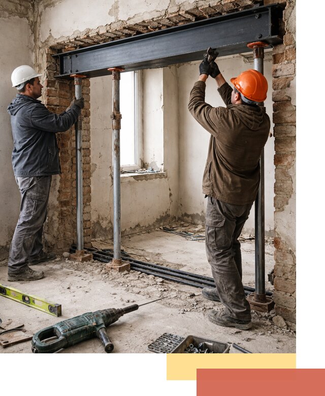 Усиление проема в стене в Тайшете для расширения и безопасности