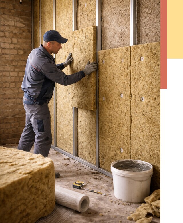 Утепление стен минватой в Тайшете от 1402 руб./м2 — недорого и быстро | ОТДЕЛОЧНИК-Тшт