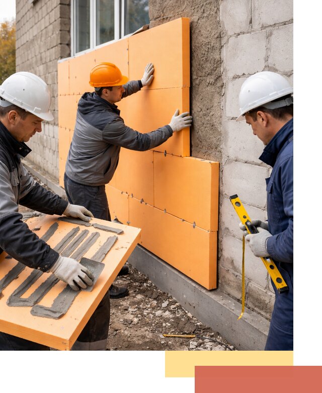 Утепление фасада пеноплексом под ключ в Тайшете