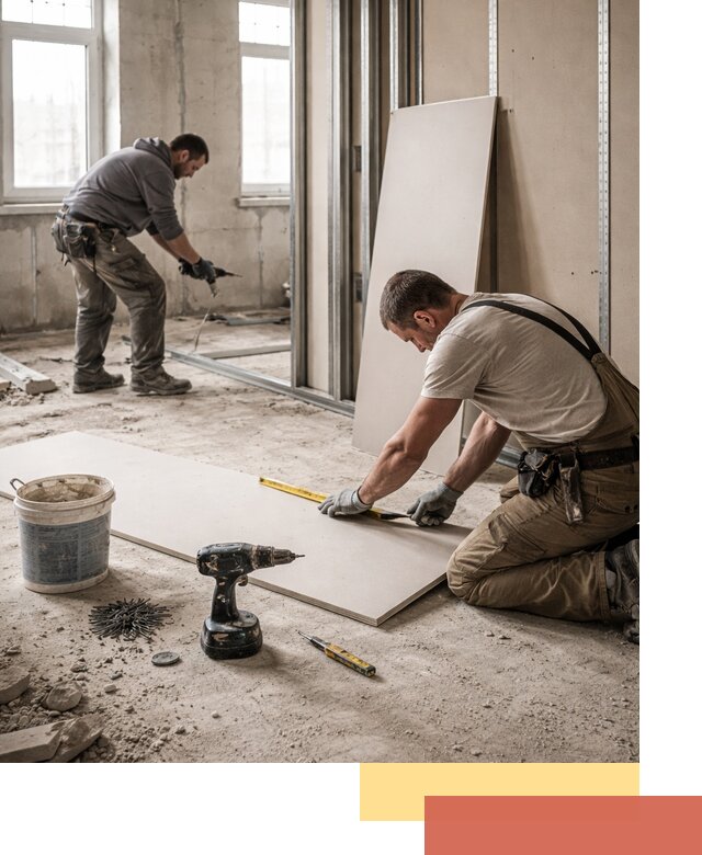 Кладка перегородок из ПГП под ключ в Тайшете