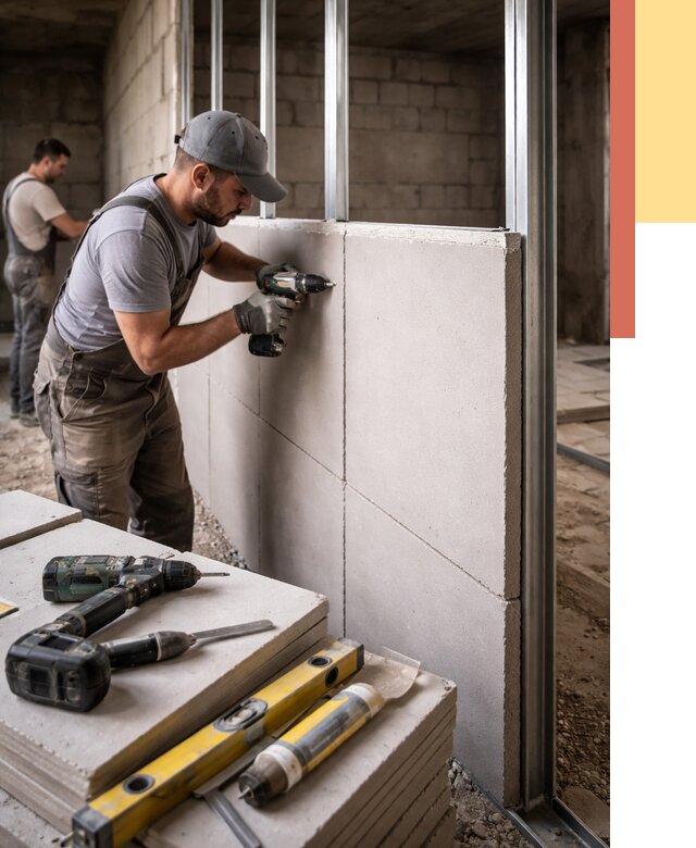 Кладка влагостойких перегородок ПГП в Тайшете от 1246 руб. под ключ | ОТДЕЛОЧНИК-Тшт