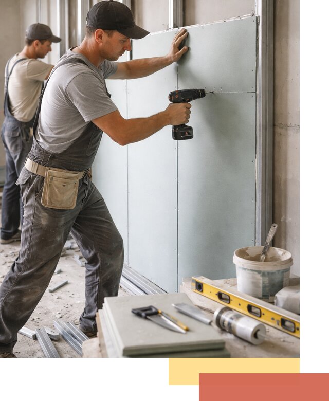 Кладка влагостойких перегородок ПГП в Тайшете