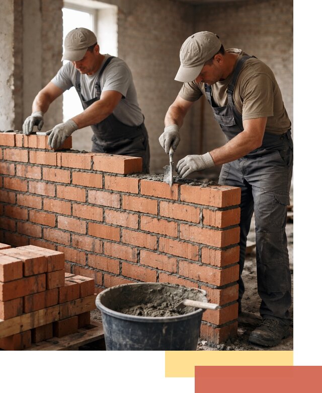 Кладка кирпичных перегородок под ключ в Тайшете