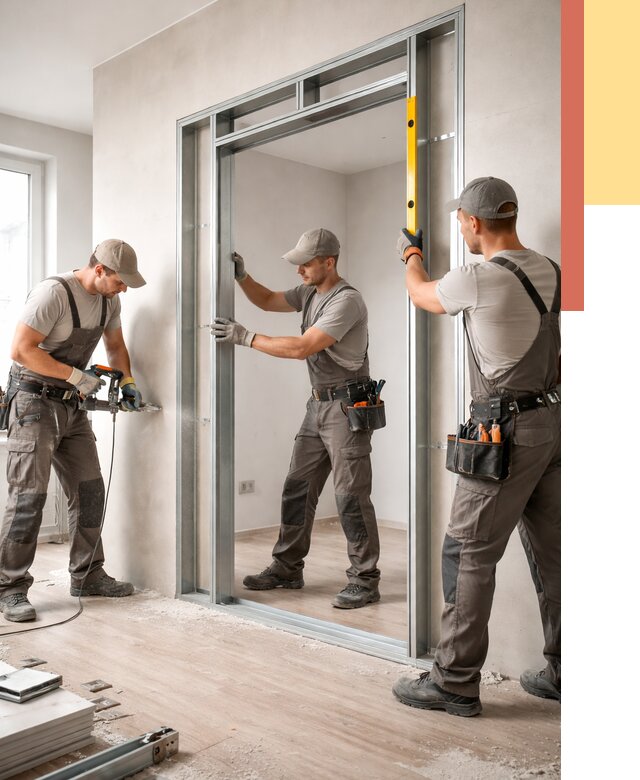 Устройство дверного проема в перегородке в Тайшете от 4673 руб. под ключ | ОТДЕЛОЧНИК-Тшт