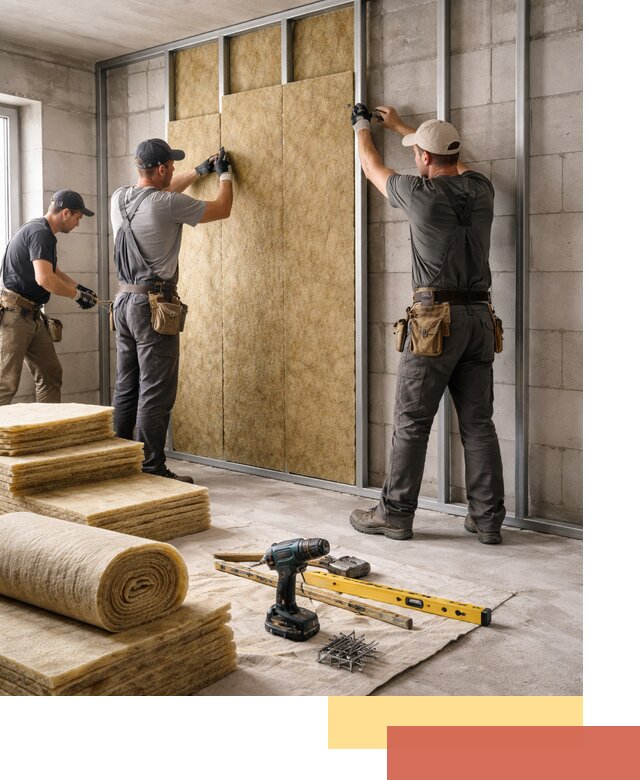 Шумоизоляция перегородок из блоков в Тайшете — монтаж и защита шумоизоляцией