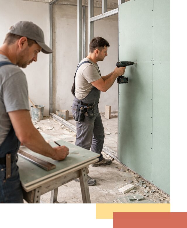 Перегородки из влагостойкого гипсокартона под ключ в Тайшете