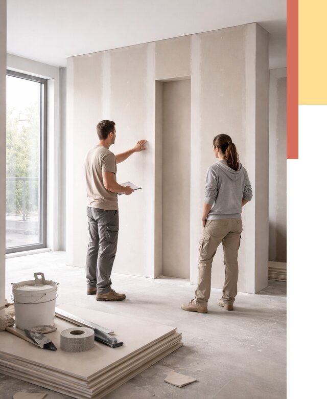 Зонирующая перегородка из гипсокартона в Тайшете от 2908 руб. под ключ | ОТДЕЛОЧНИК-Тшт