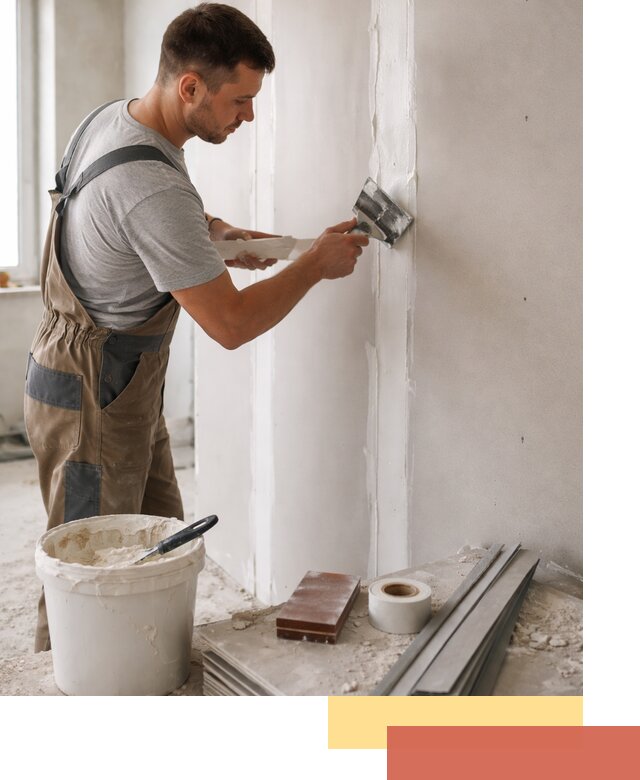 Шпаклевка перегородок из гипсокартона в Тайшете качественно и быстро