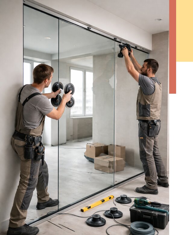 Монтаж стеклянных перегородок в Тайшете от 6750 руб. | ОТДЕЛОЧНИК-Тшт