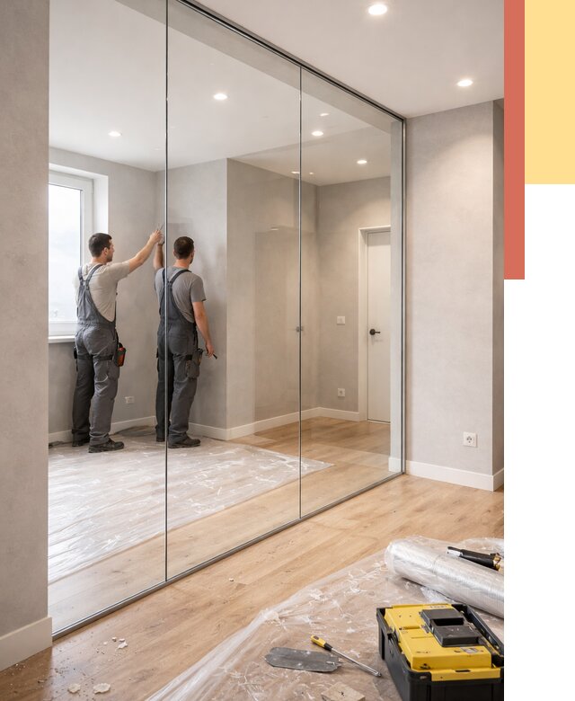 Безрамные стеклянные перегородки в Тайшете — монтаж от 9866 руб. | ОТДЕЛОЧНИК-Тшт