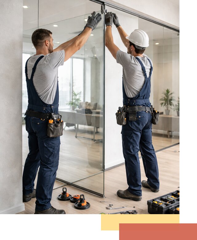 Безрамные стеклянные перегородки под ключ в Тайшете