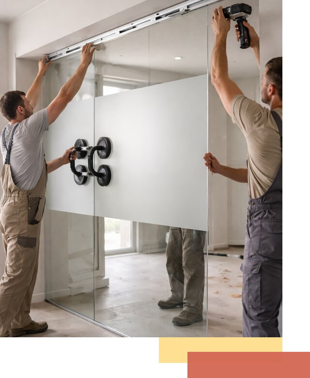 Матовые стеклянные перегородки под ключ в Тайшете